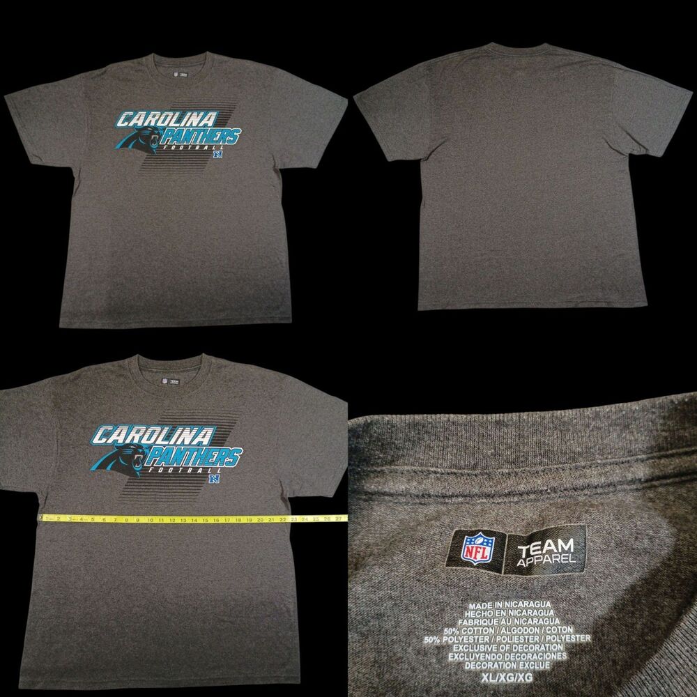 Carolina Panthers NFL Team Apparel Men's Gray T-Shirt Size XL